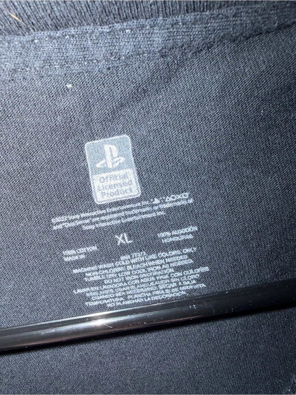 Sony Black T-Shirt with Red, Blue & Yellow PlayStation Logo